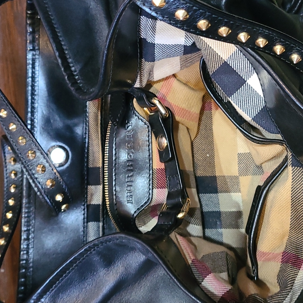 Burberry Lambskin Bridle Studs Small Canterbury Tote Black - Picture 10 of 12